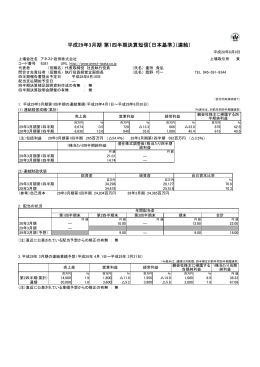 平成29年3月期 第1四半期決算短信