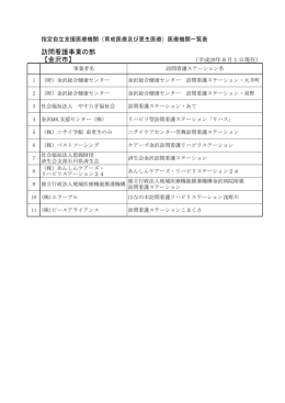 訪問看護事業の部 【金沢市】