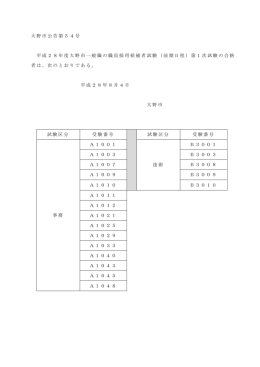 （前期日程）第1次試験