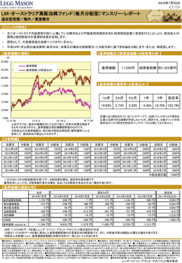 月次運用レポート - レッグ・メイソン・アセット・マネジメント