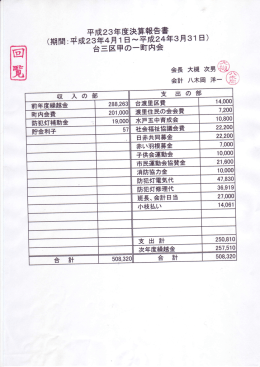 23年度 - 台三区甲の1町内会