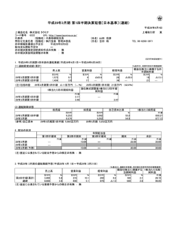 平成 29年 3月期 第 1四半期決算短信〔日本基準〕(連結