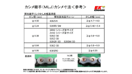 カシメ継手（MLJ）カシメ寸法＜参考＞