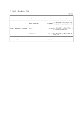 5 目的積立金の取崩しの明細