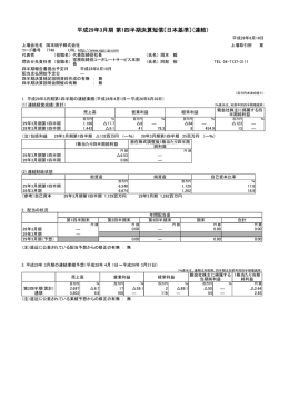 平成29年3月期 第1四半期決算短信〔日本基準〕（連結）