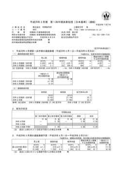 平成29年3月期 第1四半期決算短信〔日本基準〕(連結)