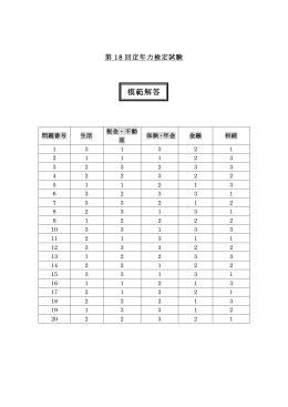 模範解答 - 定年力検定