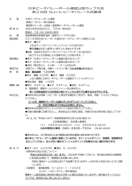日本ビーチバレーボール連盟公認カップ大会 第29回 Sun