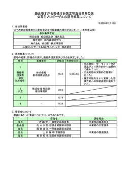 鎌倉市本庁舎整備方針策定等支援業務委託 公募型プロポーザルの選考