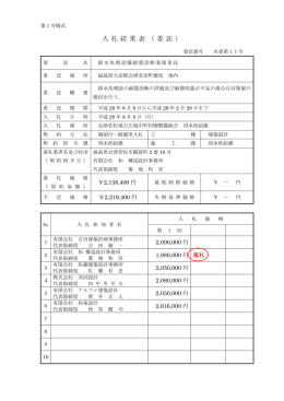 排水処理設備耐震診断業務委託について