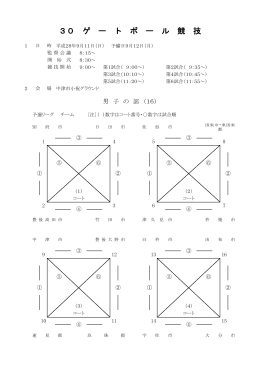 30 ゲ ー ト ボ ー ル 競 技