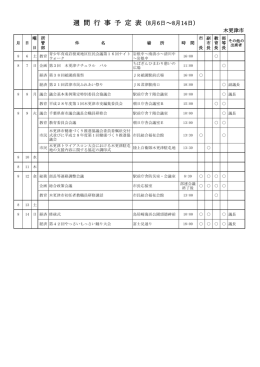 8月6日～8月14日