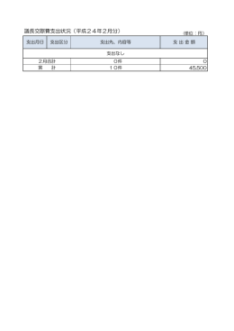 議長交際費支出状況（平成24年2月分）
