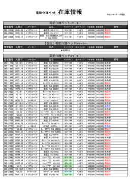 電動介護ベッド在庫リスト（PDFファイルが開きます）