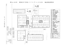 第46回 関東中学校ソフトテニス大会 施設配置図