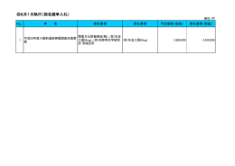 8月1日執行（指名競争入札）