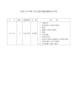 平成28年第1回臨時議会