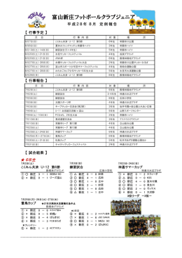 8月 - 富山新庄FCJr．