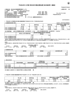 平成28年12月期 第2四半期決算短信