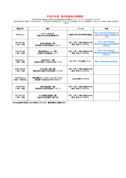 平成28年度 移住相談会出展情報！