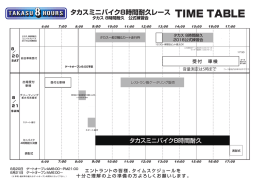 タカス8耐久タイムスケジュール