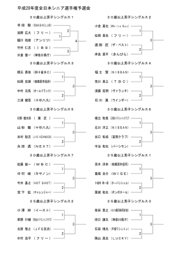 平成28年度全日本シニア選手権予選会