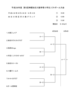 平成28年度 第5回神鋼加古川旗争奪小学生ソフトボール大会