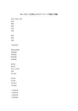 知っておくべき骨名とそのランドマーク(脊柱と骨盤)