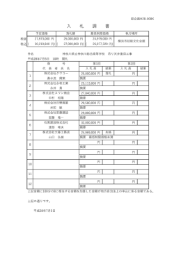 入 札 調 書 - 株式会社 綜企画設計