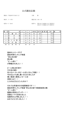 競技結果 - 釧路風林カントリークラブ