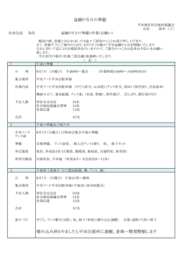 H28年 盆踊り当日の準備 - 平田地区自治会連合会Web