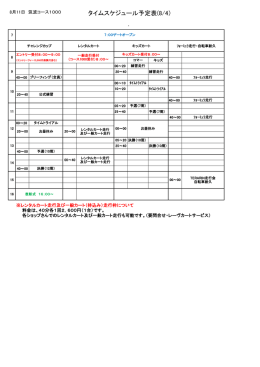 タイムスケジュール - Zummy Racing Family