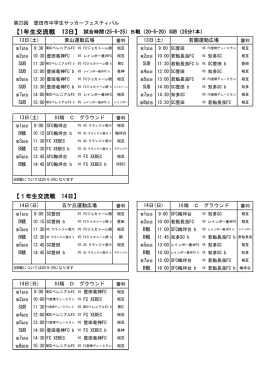 U13交流戦日程 - ペレニアルSC