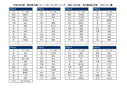 ブロック一覧 - 名古屋サッカー協会