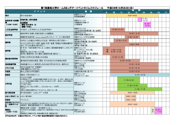 イベントタイムスケジュール（2016年8月1日時点）
