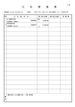 入 札 経 過 表