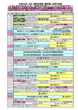 平成28年 8月 城南体育館 （競技場）