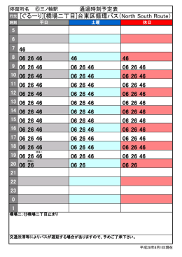 [ぐるーり][橋場二丁目]台東区循環バス（North South Route）