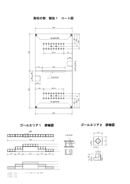 ゴールエリア1 詳細図 ゴールエリア2 詳細図 高校の部 競技1 コート図