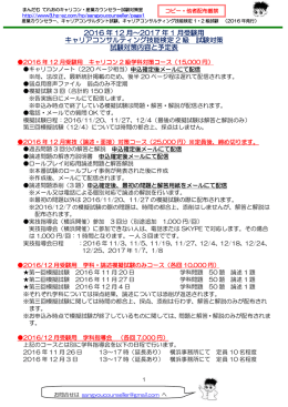 2016 年 12 月～2017 年 1 月受験用 キャリアコンサルティング技能検定