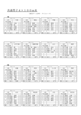 共通男子4&times;100mR