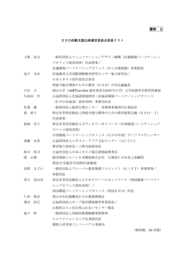 資料2 ESD活動支援企画運営委員会委員リスト