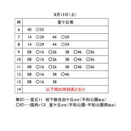 8月13日（土）