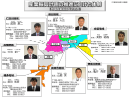 産業振興計画の推進に向けた体制 （地域産業振興監の配置）