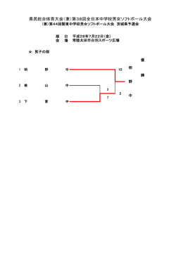 県民総合体育大会（兼）第38回全日本中学校男女ソフトボール大会