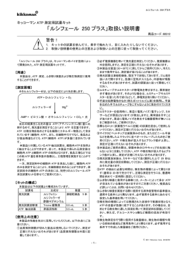 「ルシフェール 250 プラス」取扱い説明書