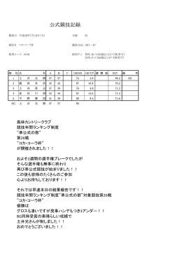 競技結果 - 釧路風林カントリークラブ