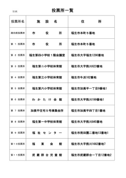 投票所一覧