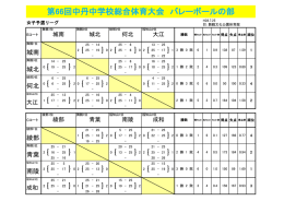 28中丹総体女子予選結果
