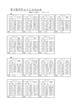 男子低学年4&times;100mR
